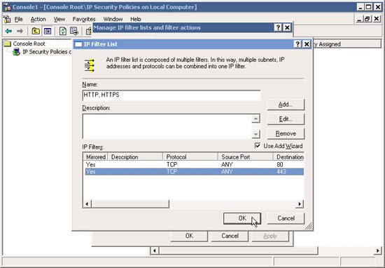 Block web browser with IPSec Picture 13