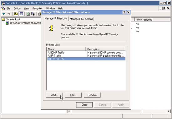 Block web browser with IPSec Picture 14