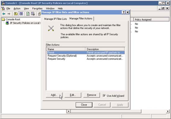 Block web browser with IPSec Picture 20