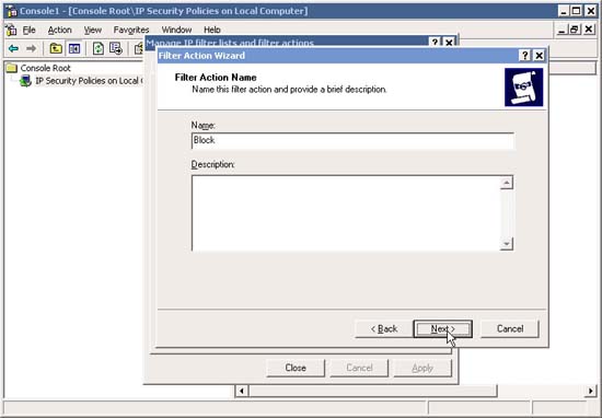 Block web browser with IPSec Picture 21