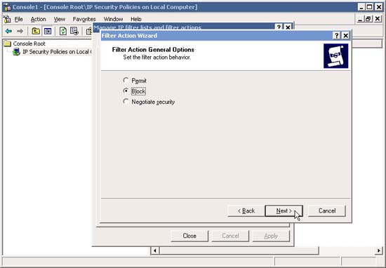 Block web browser with IPSec Picture 22