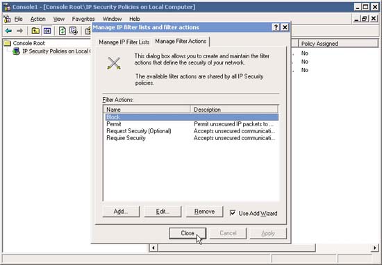 Block web browser with IPSec Picture 23