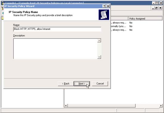 Block web browser with IPSec Picture 25
