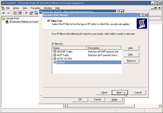 Block web browser with IPSec Picture 34