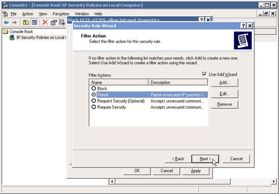 Block web browser with IPSec Picture 35
