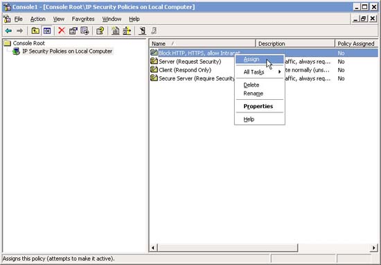 Block web browser with IPSec Picture 37