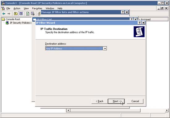 Block web browser with IPSec Picture 9