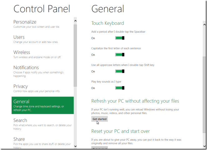 Break the Control Panel Metro of Windows 8 Picture 6