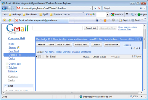 Browse Gmail without an Internet connection Picture 6