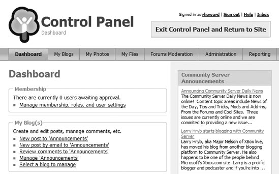 Build an online community with the Community Server Picture 1