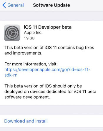Can download and upgrade iOS 11 on iPhone / iPad Picture 6