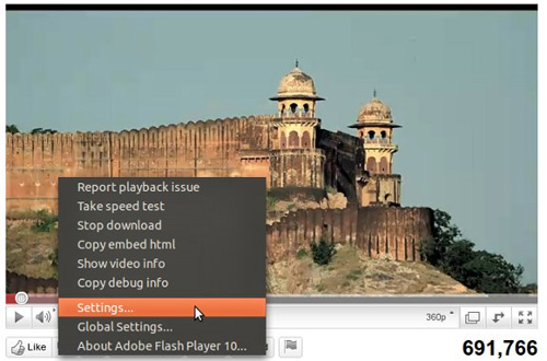 Can't watch YouTube videos in full screen mode in Ubuntu Maverick 10.10 Picture 1