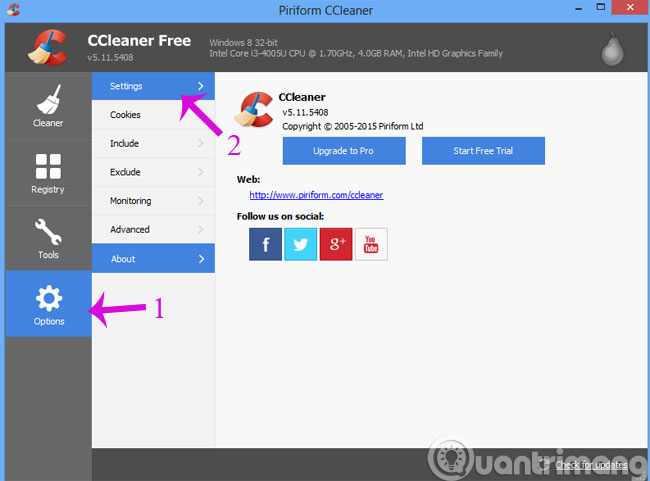 CCleaner setup starts the same system Picture 1