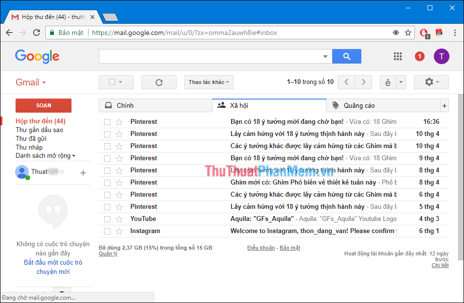 Change Gmail interface from English to Vietnamese Picture 4