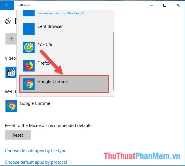 Change the default browser in Windows 10 Picture 10