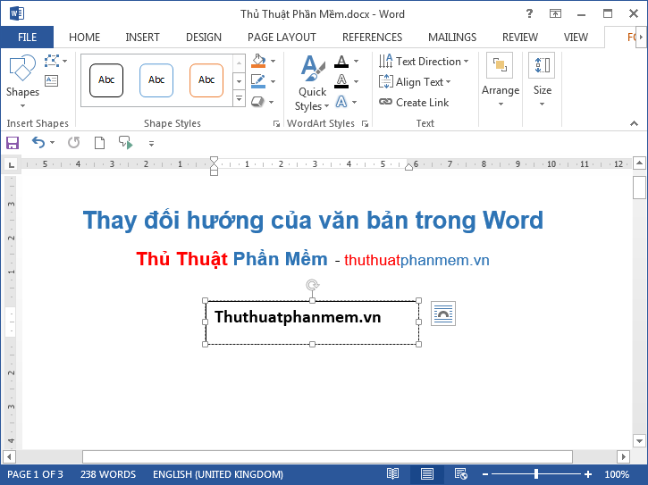 Change The Direction Of Text In Word - TipsMake.com