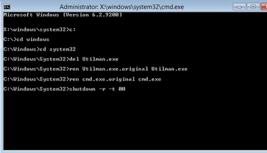 Change the forgotten password on Windows 8 Picture 11