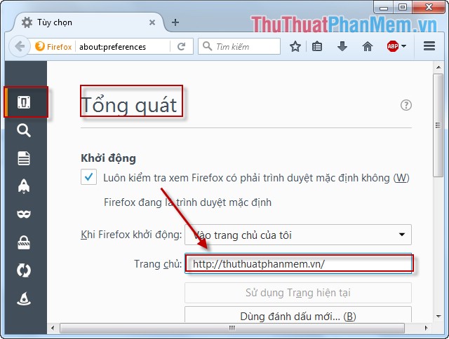 Change the homepage in the browser Picture 6