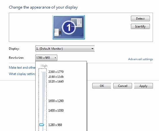 Change the icon size and display settings in Windows 7 Picture 4