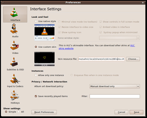 Change the look of VLC program Picture 17