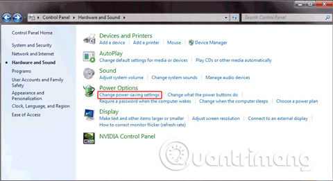Change the Power button function on Windows 7 Picture 6