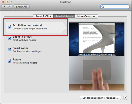 Change the way the page rolls in Lion Picture 2