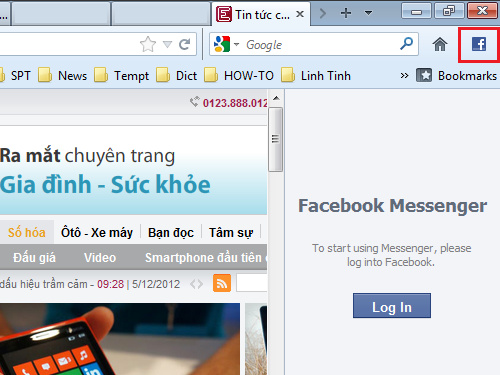Chat Facebook right on Firefox 17 Picture 4