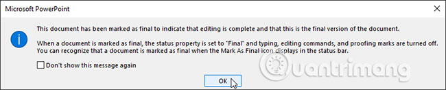 Check and protect presentations in PowerPoint 2016 Picture 6