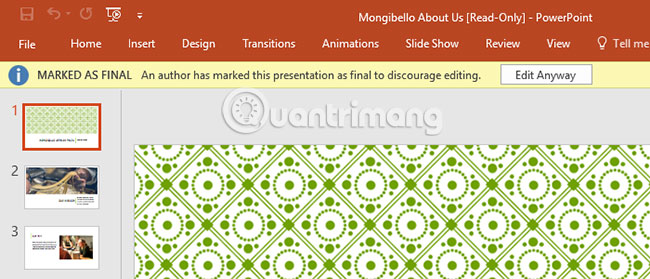 Check and protect presentations in PowerPoint 2016 Picture 7