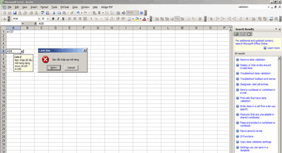 Check data entry in Excel Picture 6