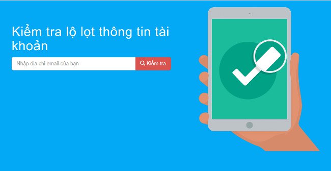 Check email with password leaked by the Information Security website Picture 1