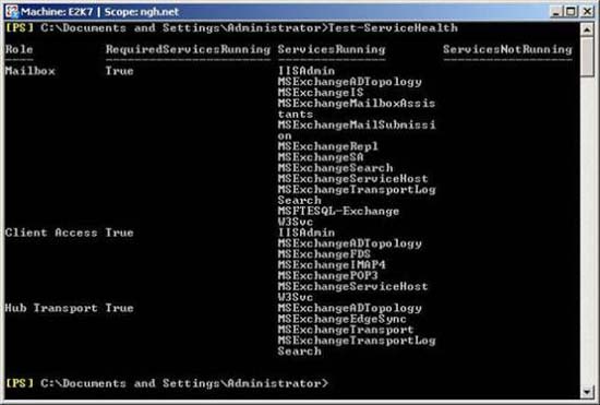 Check Exchange 2007 with PowerShell - Part 1 Picture 1