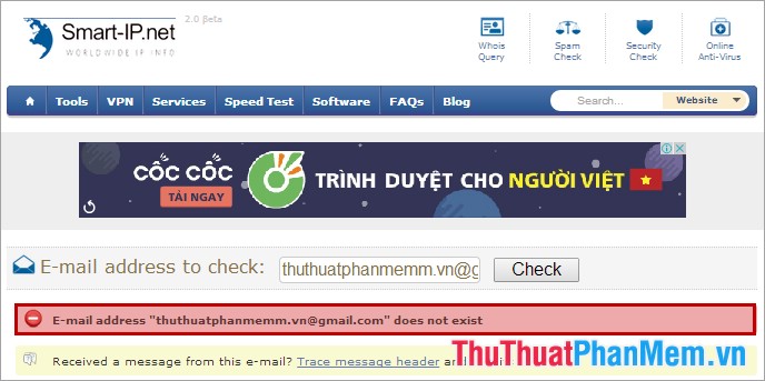 Check fake emails, check if an email address exists or not Picture 10