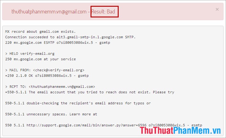 Check fake emails, check if an email address exists or not Picture 14