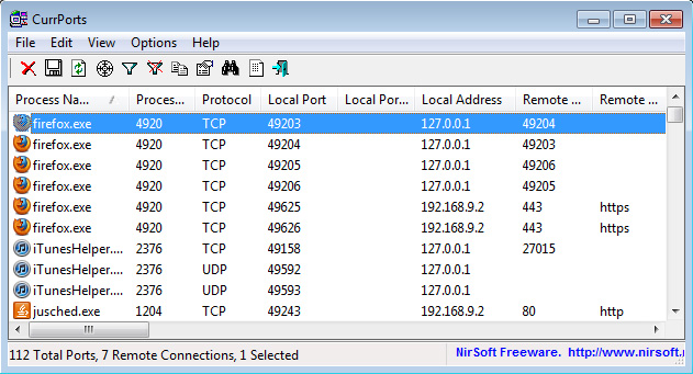 Check hidden connections to the Internet in Windows Picture 6