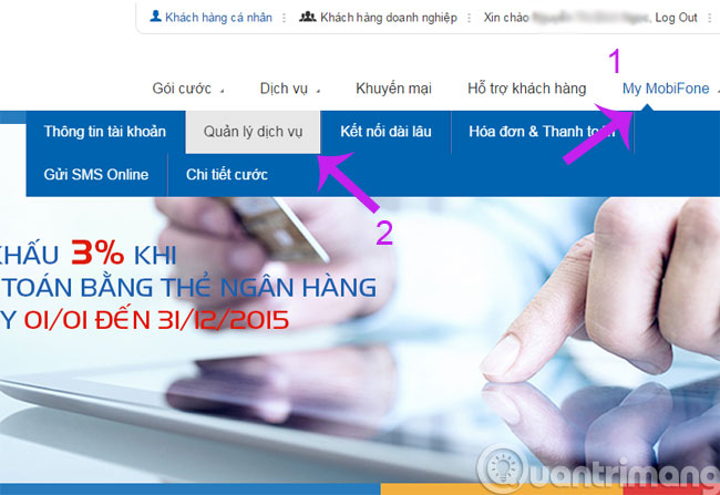 Picture 3 of Check how MobiFone service is registered?