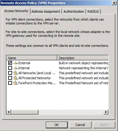 Check the TMG 2010 virtual private network server - Part 1: Overview of VPN configuration Picture 17