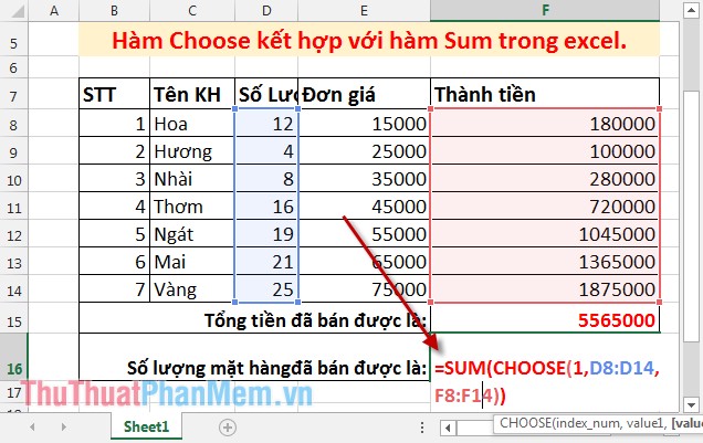 choose-function-combines-sum-conditional-sum-in-excel