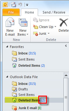 Clean folders and emails on Outlook 2010 Picture 6