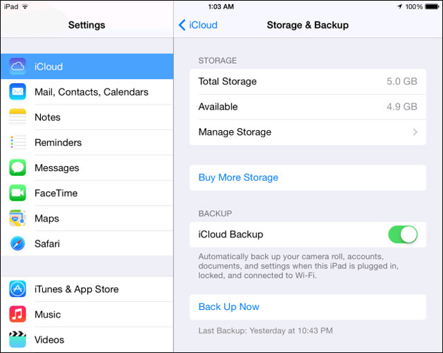 Clean up to regain storage space for iCloud Picture 1