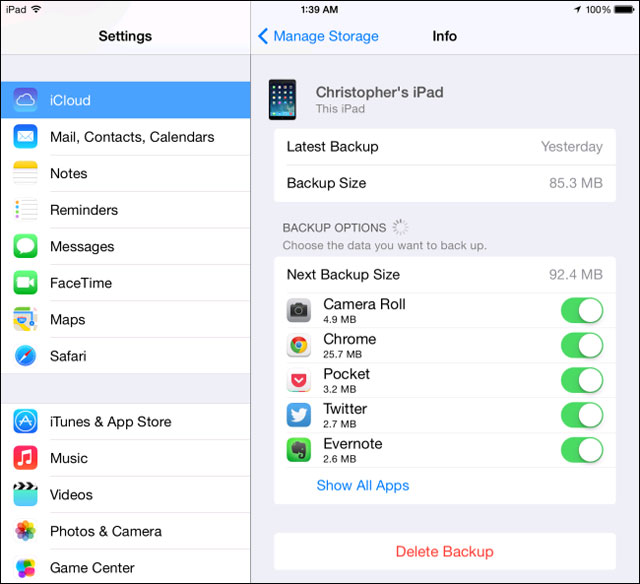 Clean up to regain storage space for iCloud Picture 3