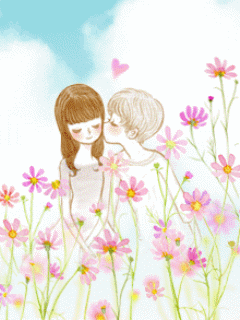 Collection of animated wallpaper sets for phones with love themes Picture 43