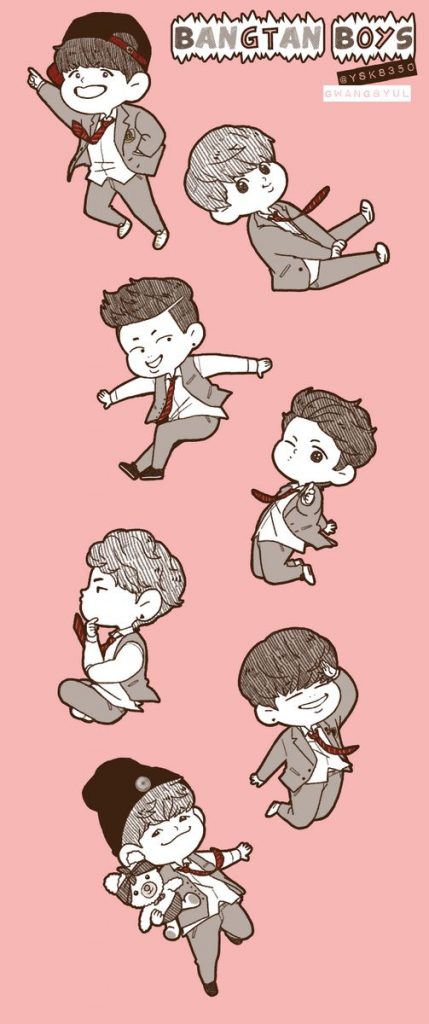 Collection of cute and lovely BTS Chibi images Picture 10