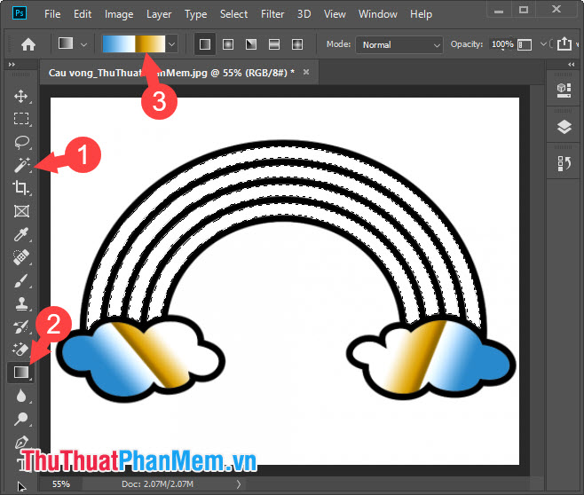 Coloring gradients in Photoshop - Guidelines for using gradients in Photoshop Picture 18