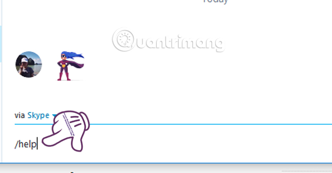 Commands used when chatting Skype Picture 1