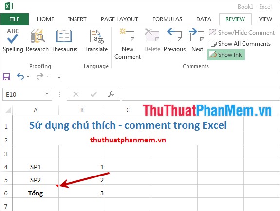 Comments in Excel - Create comments in Excel Picture 5