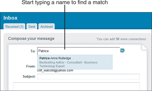 Communicate with LinkedIn members Picture 4