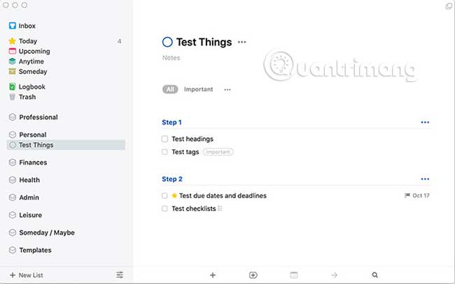 Compare 2 Mac task management applications OmniFocus and Things Picture 2