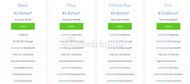 Compare Bluehost and GoDaddy Picture 5