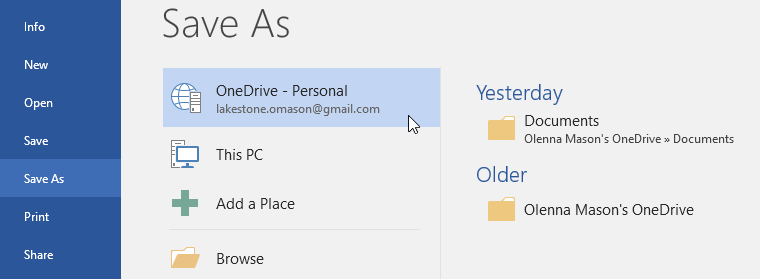 Complete guide Word 2016 (Part 2): Get familiar with OneDrive, create, save and share documents Picture 2